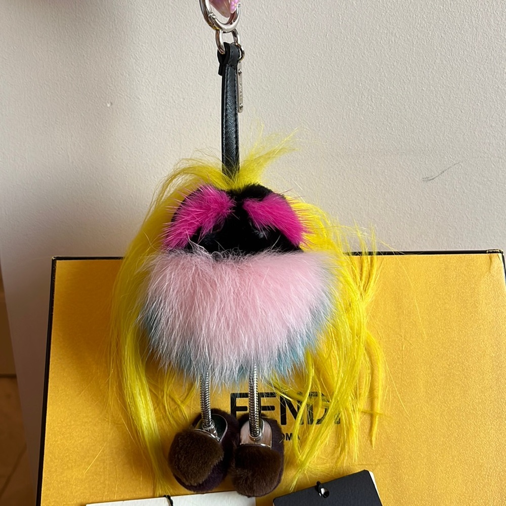 Fendi Mink Pom bag charm
